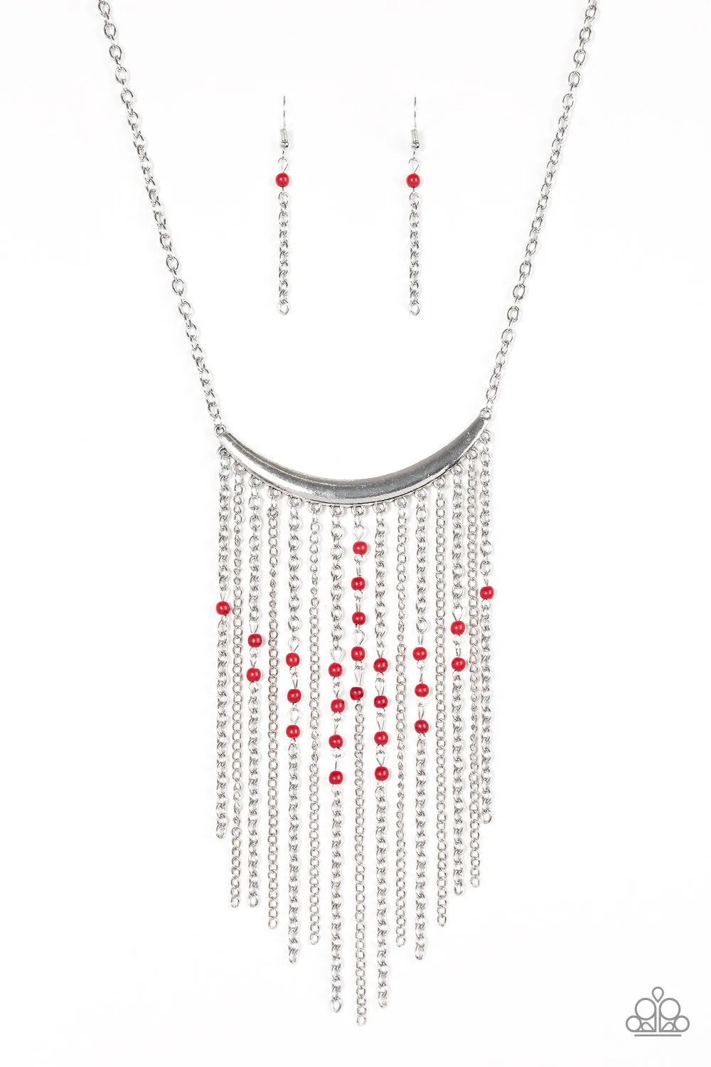 Paparazzi Necklace ~ Runaway Rumba - Red