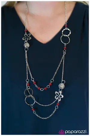 Paparazzi Necklace ~ Shake It Up - Red