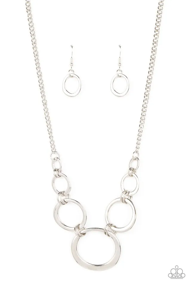 Paparazzi Necklace ~ Short Circuit - Silver