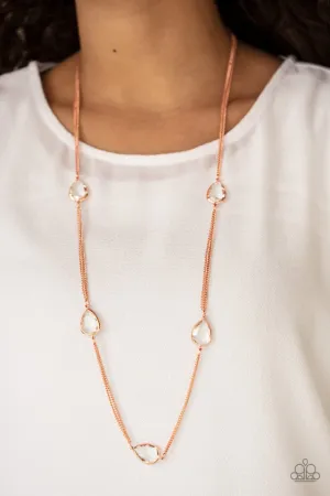 Paparazzi Necklace ~ Teardrop Timelessness - Copper