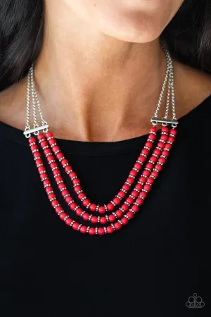 Paparazzi Necklace ~ Terra Trails - Red