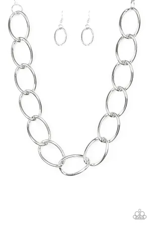 Paparazzi Necklace ~ The Challenger - Silver