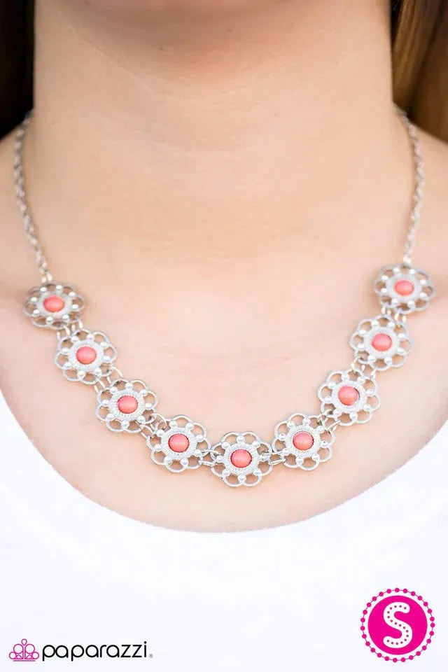 Paparazzi Necklace ~ The Garden Life - Orange