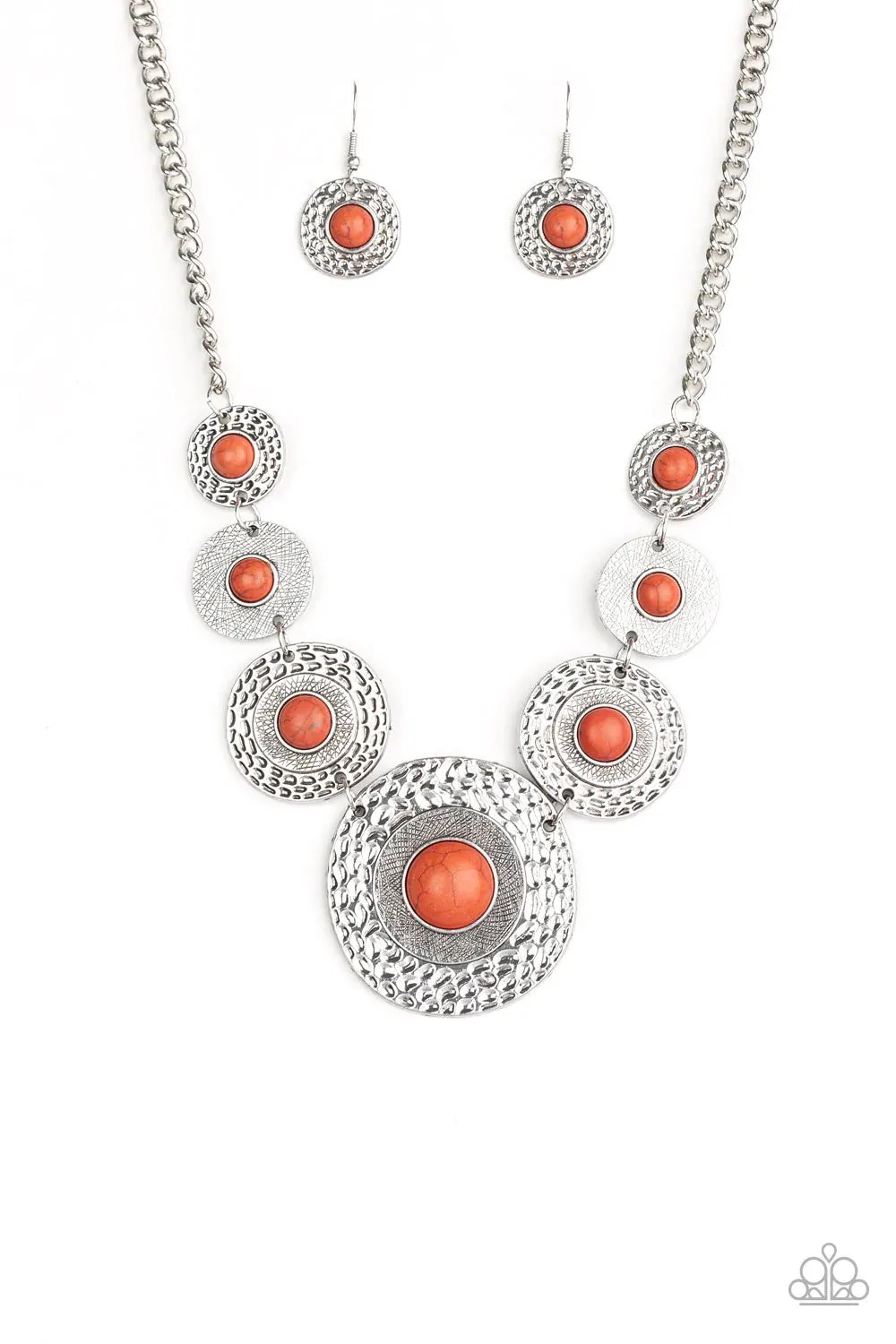 Paparazzi Necklace ~ Tiger Trap - Orange