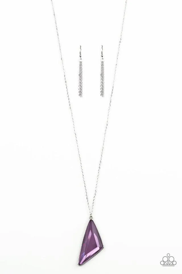 Paparazzi Necklace ~ Ultra Sharp - Purple