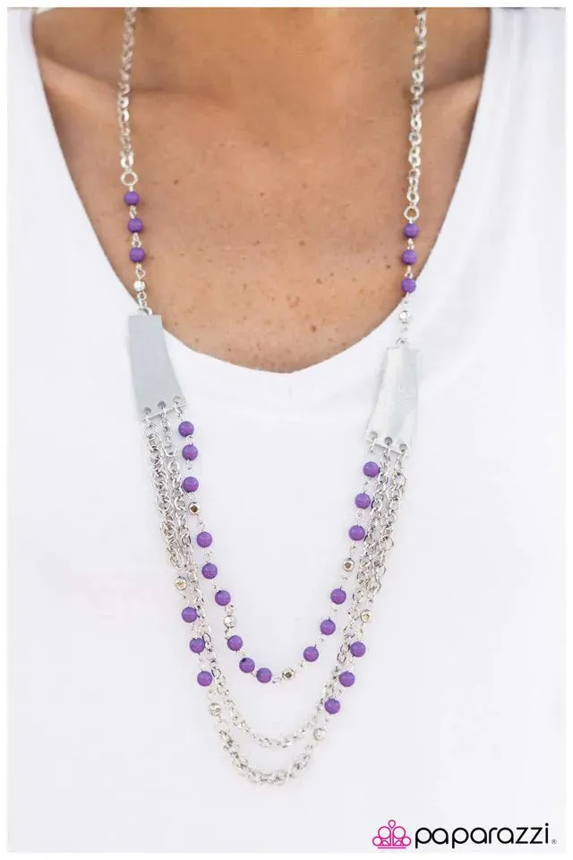 Paparazzi Necklace ~ Vivacious Vibes - Purple