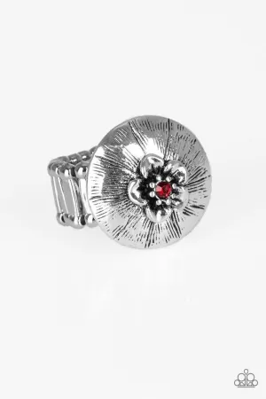 Paparazzi Ring ~ Blooming Beach Party - Red