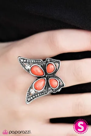 Paparazzi Ring ~ Fly As A Butterfly - Orange