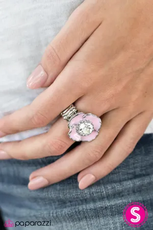 Paparazzi Ring ~ Midnight Blossoms - Pink