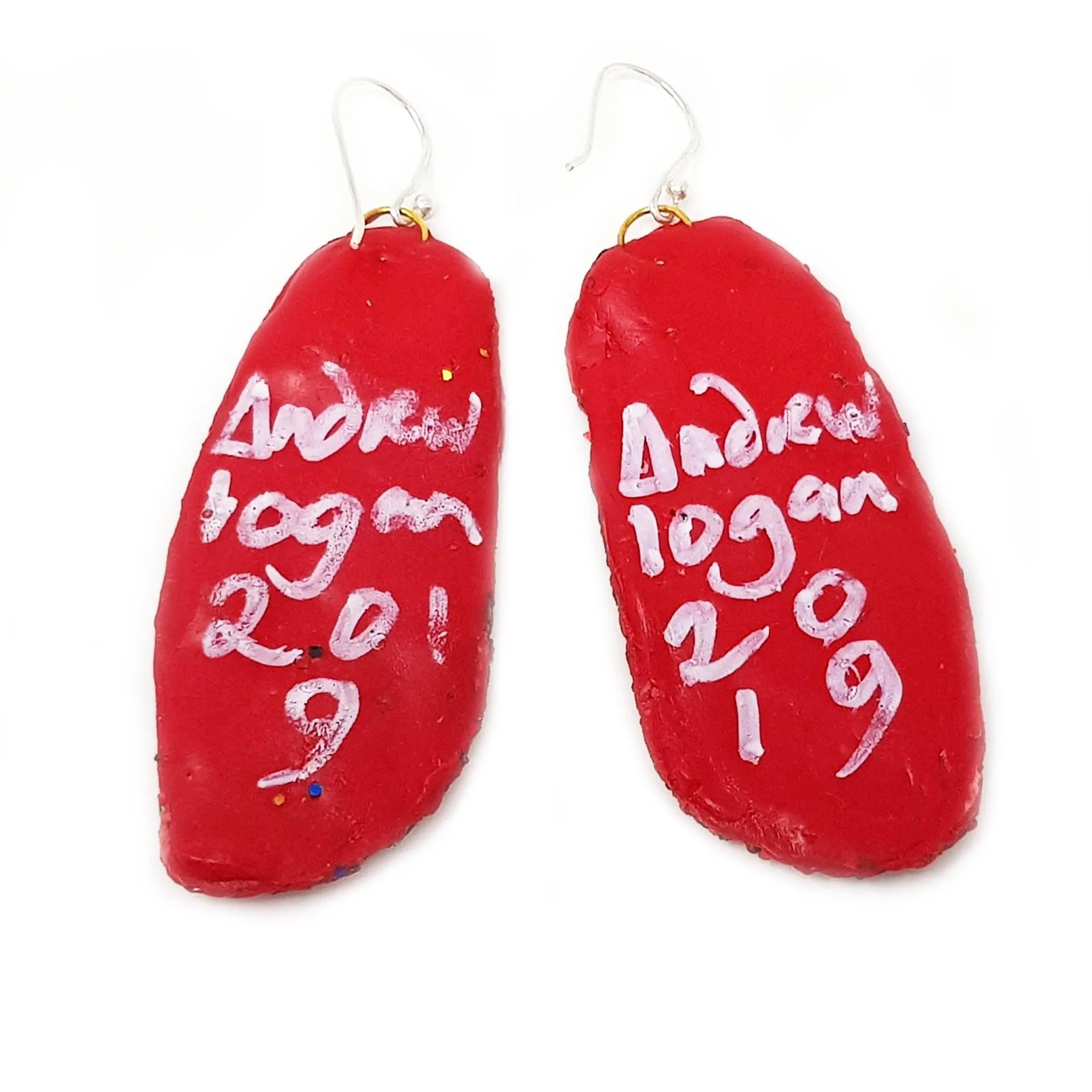 RED PENDANTS EARRINGS