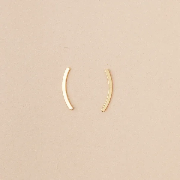 Refined Earring Collection - Comet Curve/Gold Vermeil