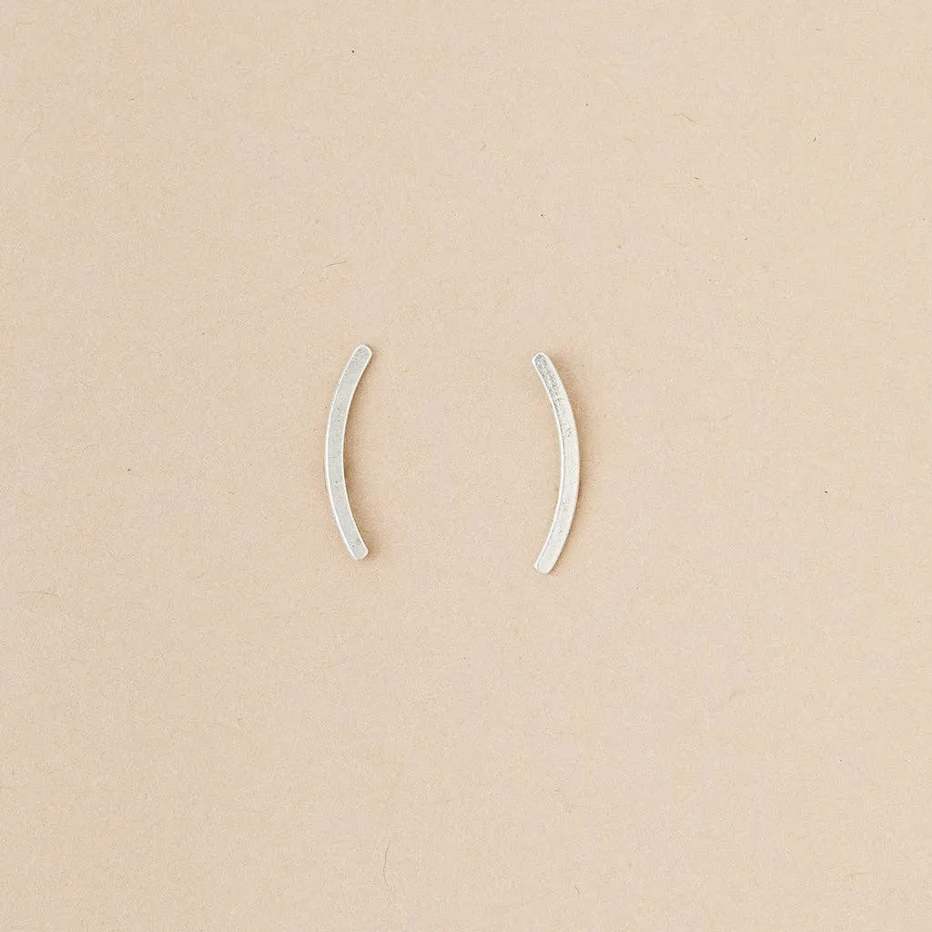 Refined Earring Collection - Comet Curve/Sterling Silver