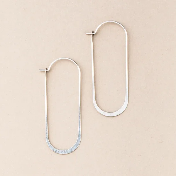 Refined Earring Collection - Cosmic Oval/Sterling Silver