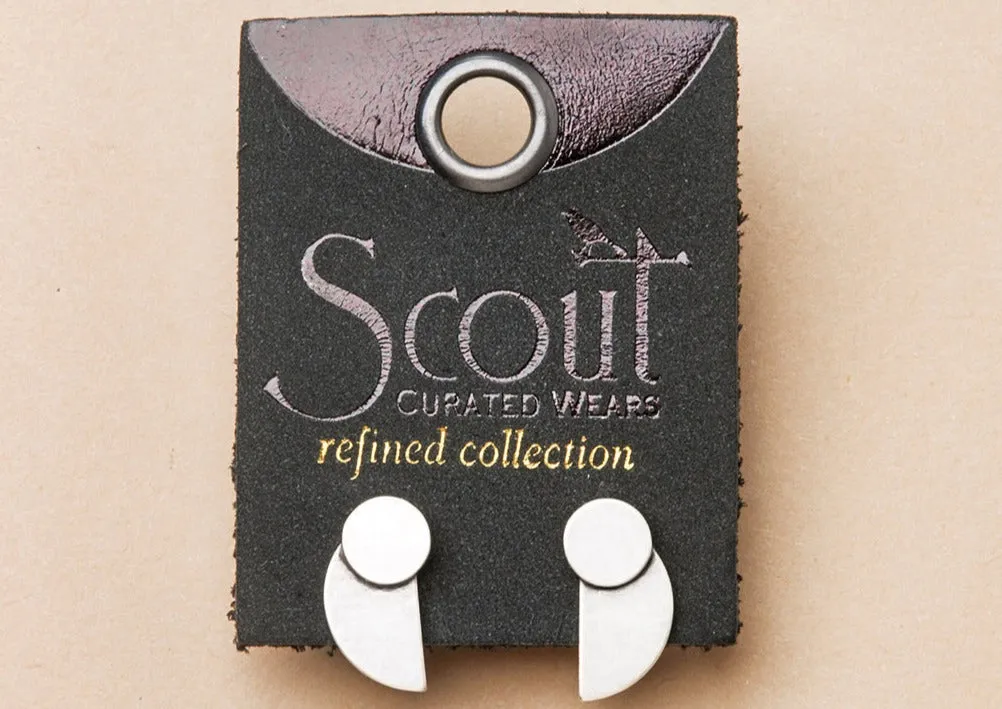 Refined Earring Collection - Eclipse Stud/Sterling Silver