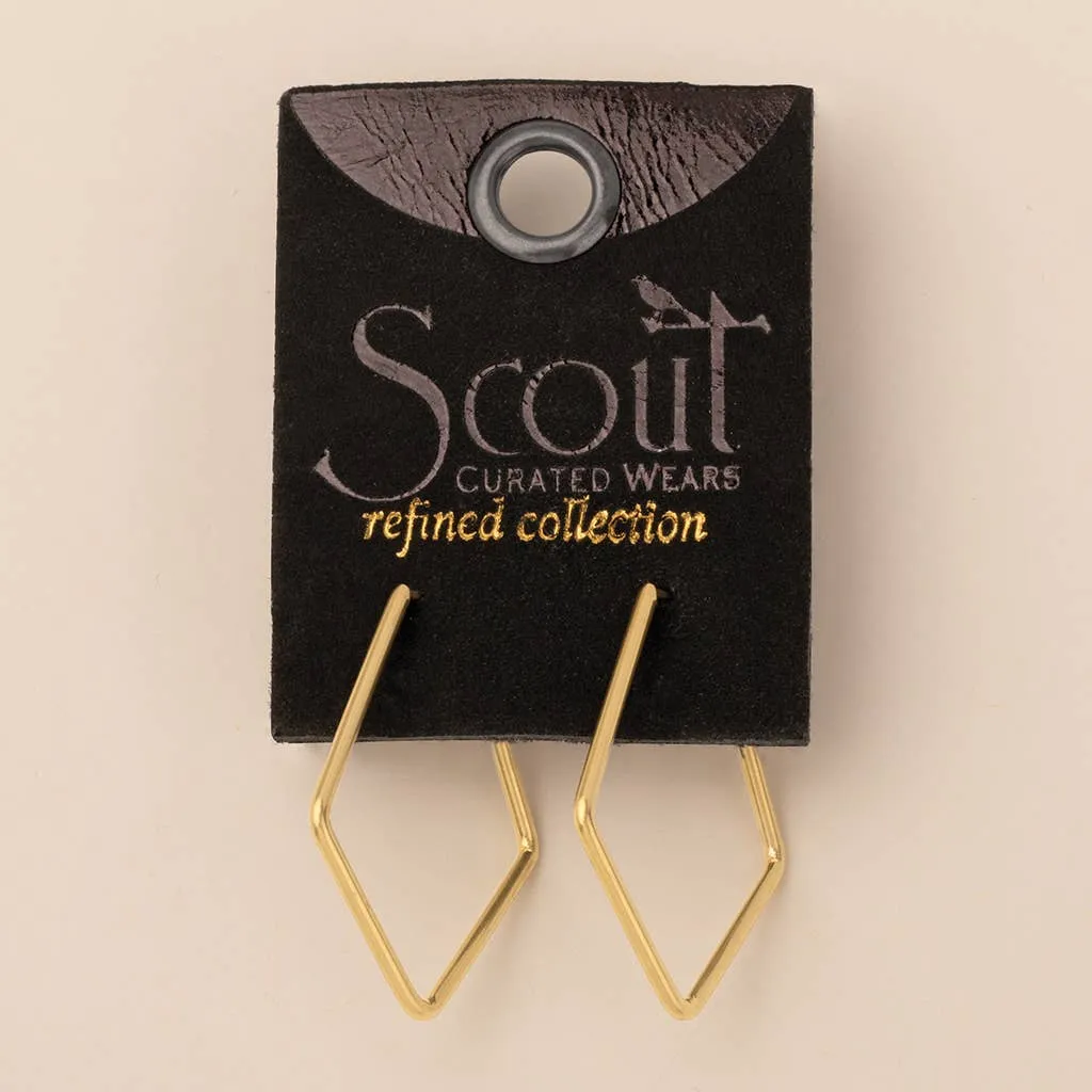 Refined Earring Collection - Orion Diamond Hoop/Gold Vermeil