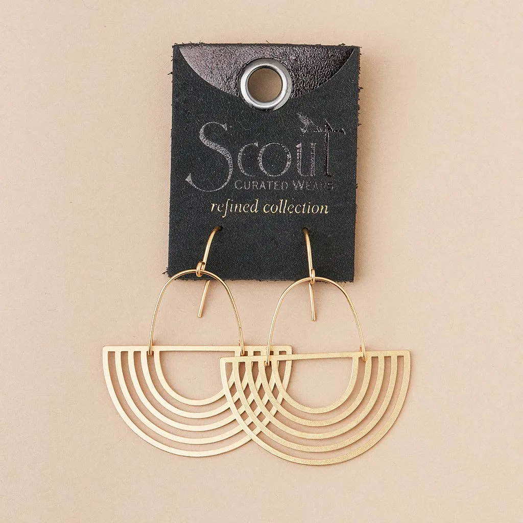 Refined Earring Collection - Solar Rays/ Gold Vermeil