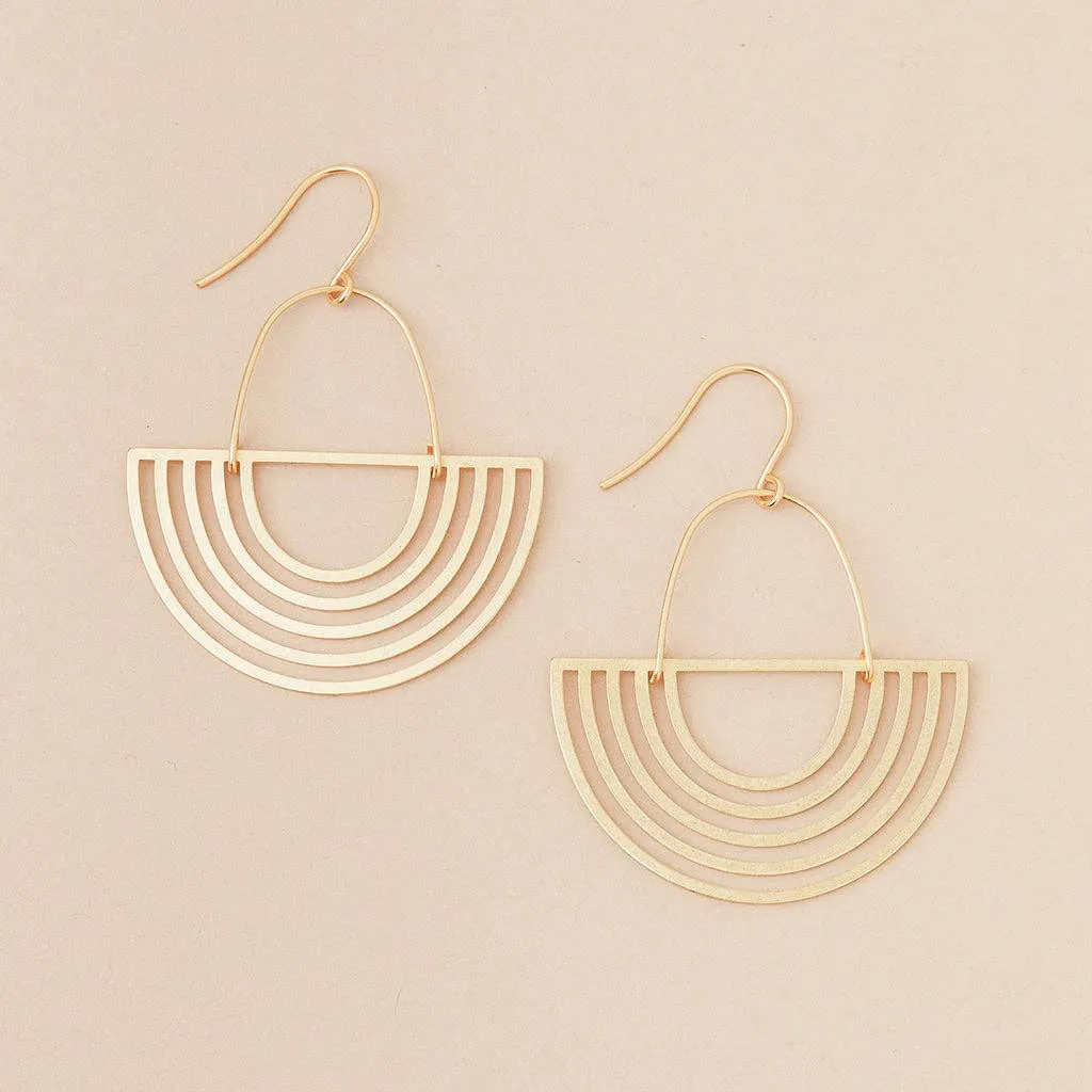 Refined Earring Collection - Solar Rays/Gold Vermeil