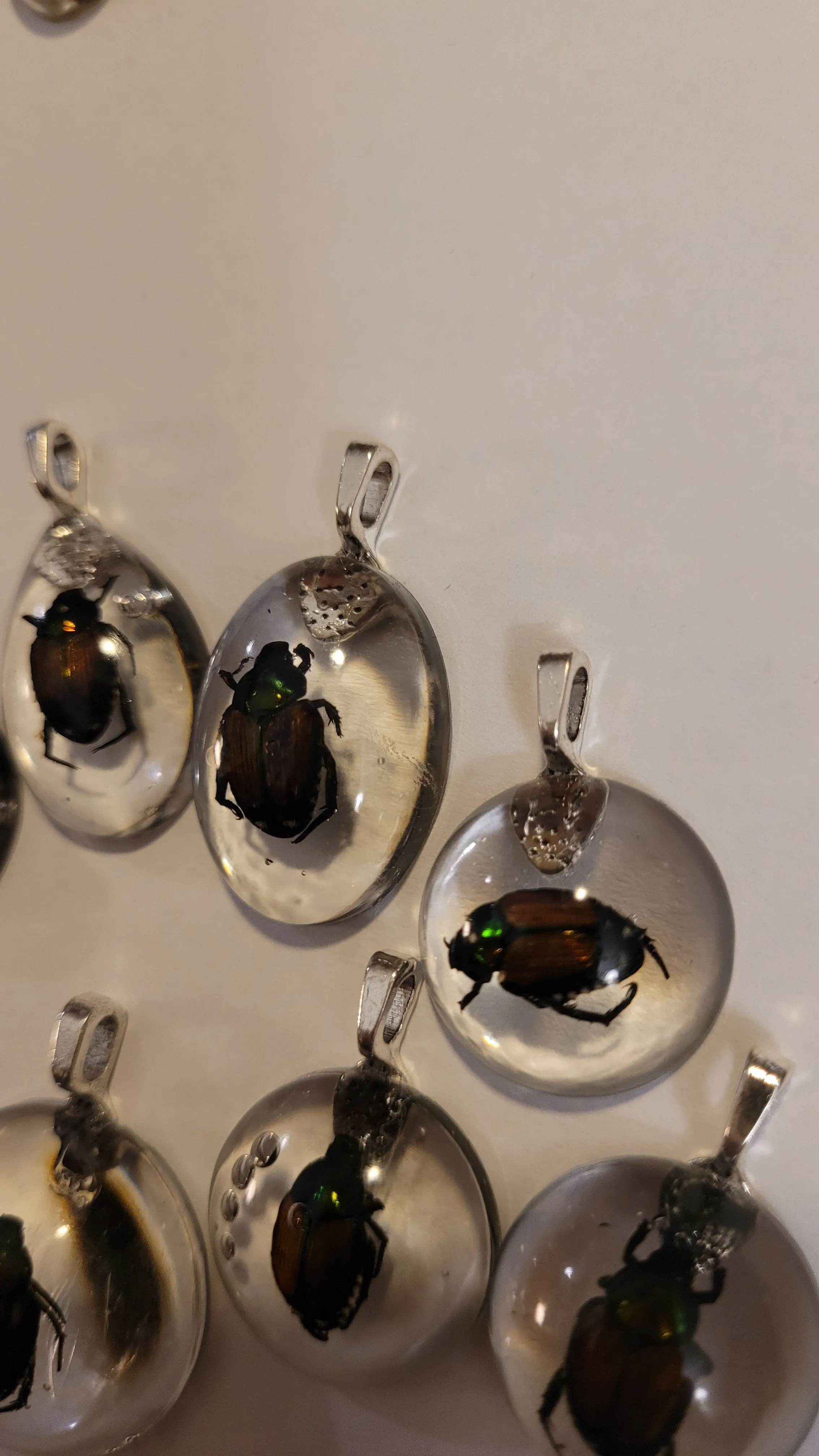 Resin Pendants Insects Japanese Beetles