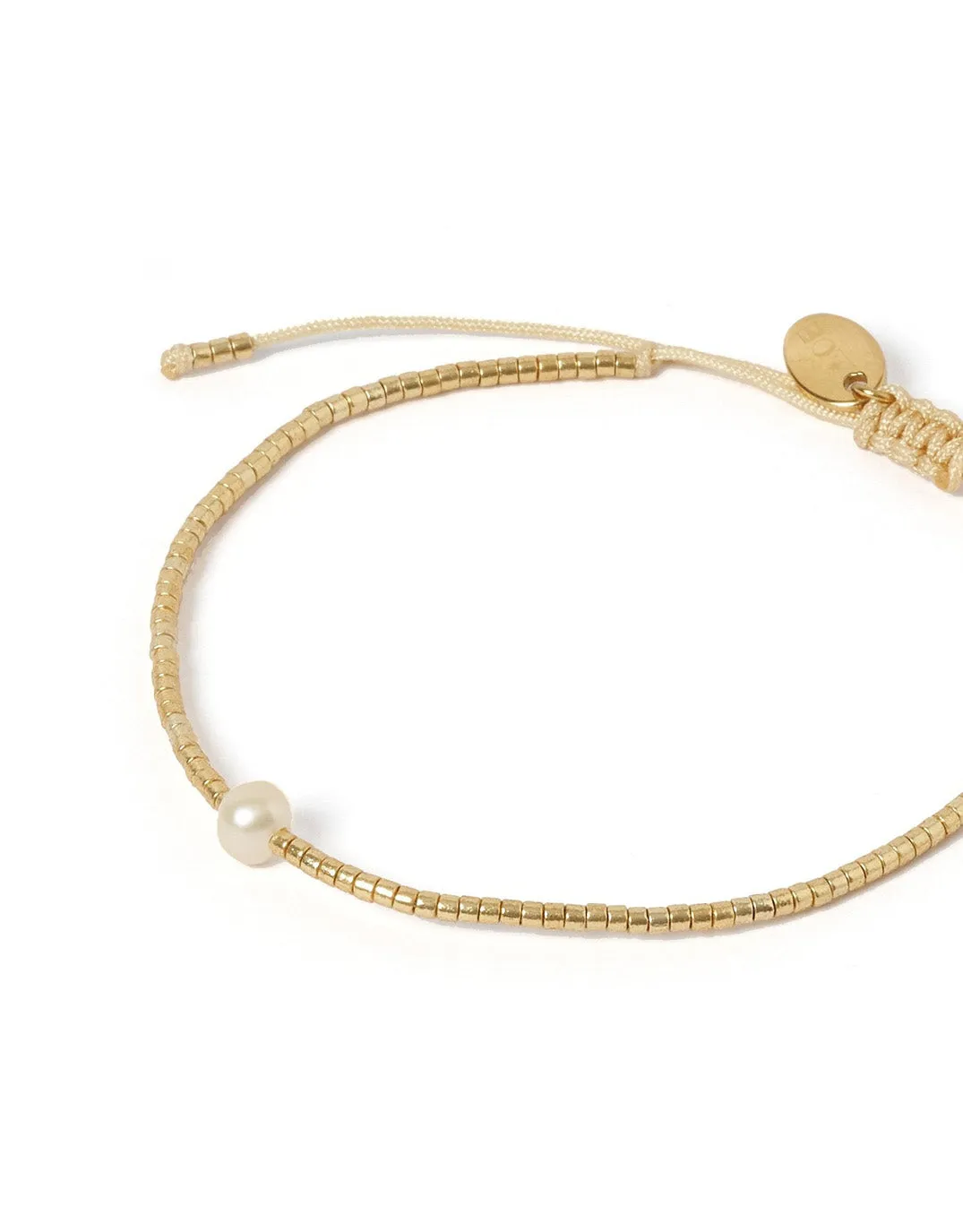 River Gold And Pearl Bracelet - Gold/Pearl