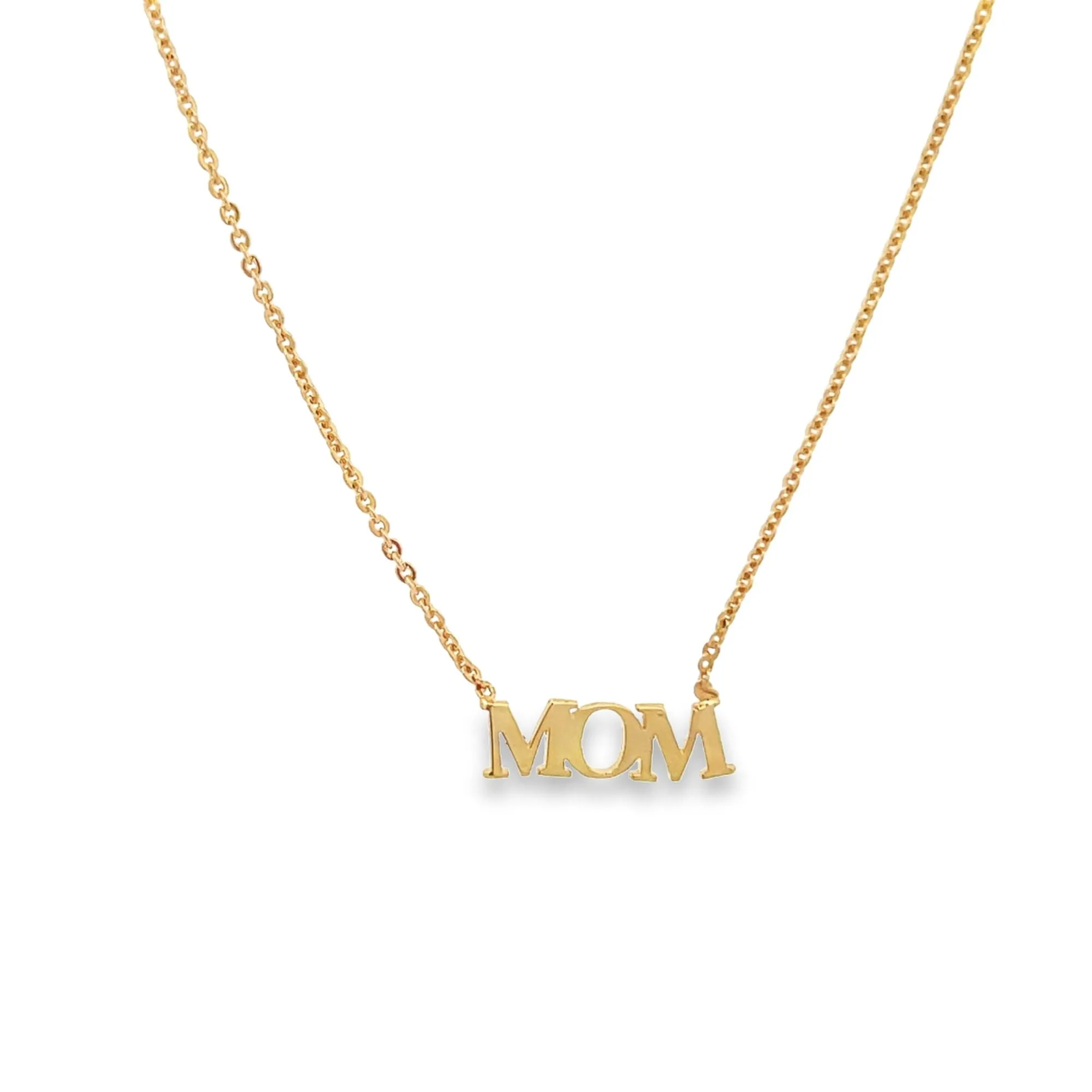 Rolo Chain Mom Charm Necklace (H135)