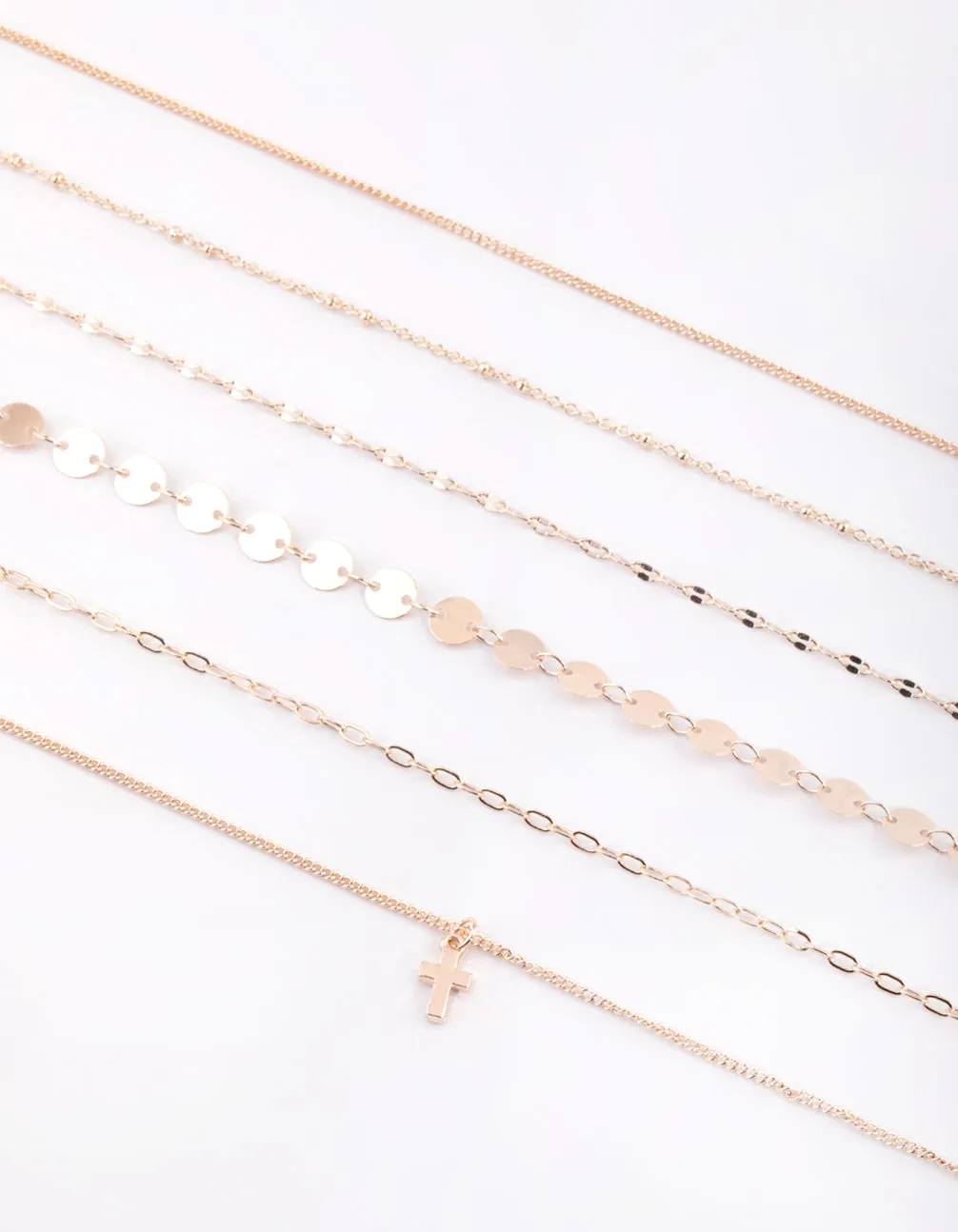 Rose Gold Cross Choker