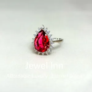 Ruby teardrop Ring