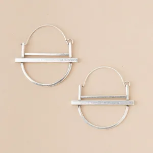 Scout Refined Earring Collection - Saturn Hoop/ Sterling Silver