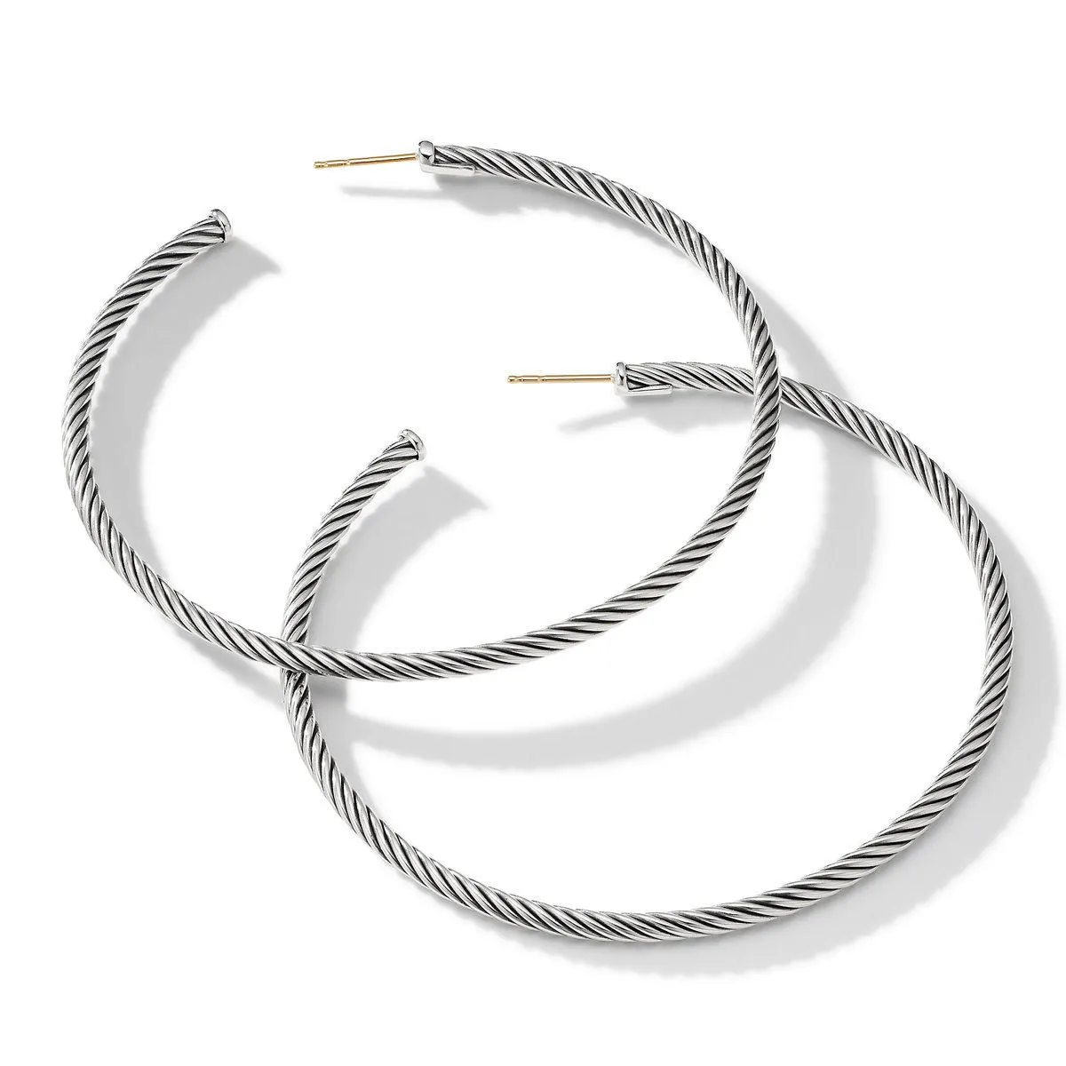 Sculpted Cable Hoop Earrings