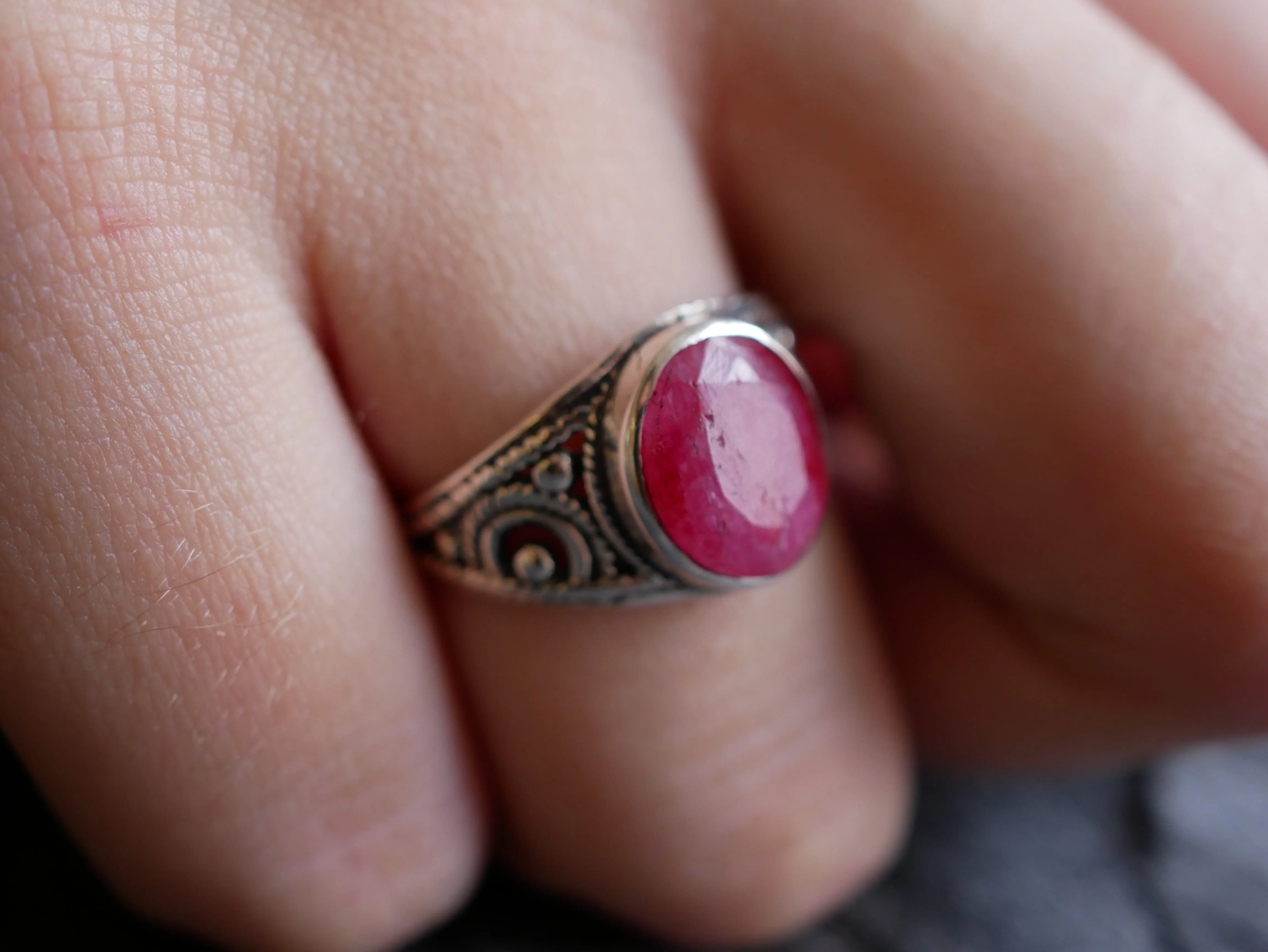 Semi-precious Ruby Calissia Ring