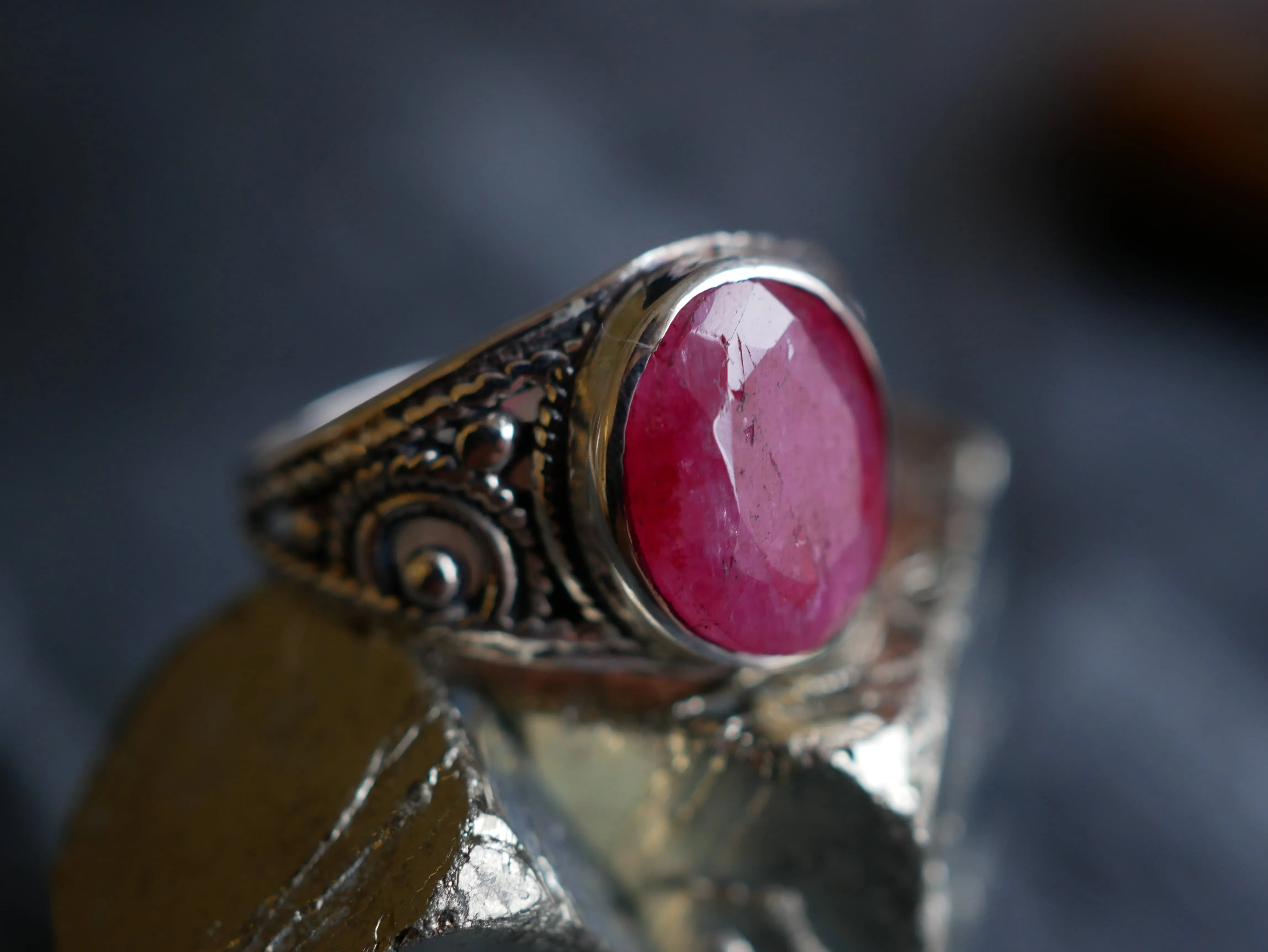 Semi-precious Ruby Calissia Ring