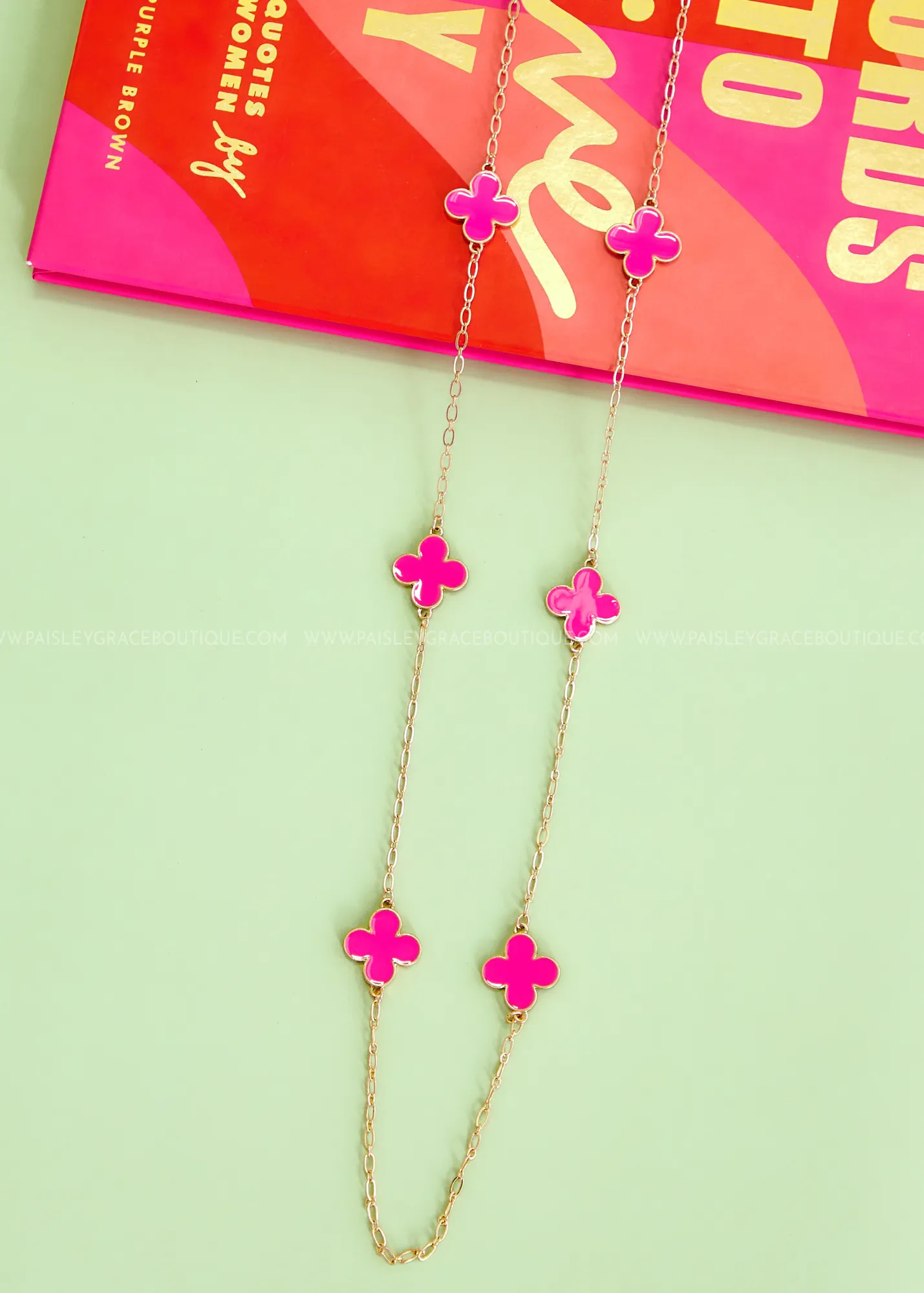 Sera Long Clover Necklace - 7 Colors