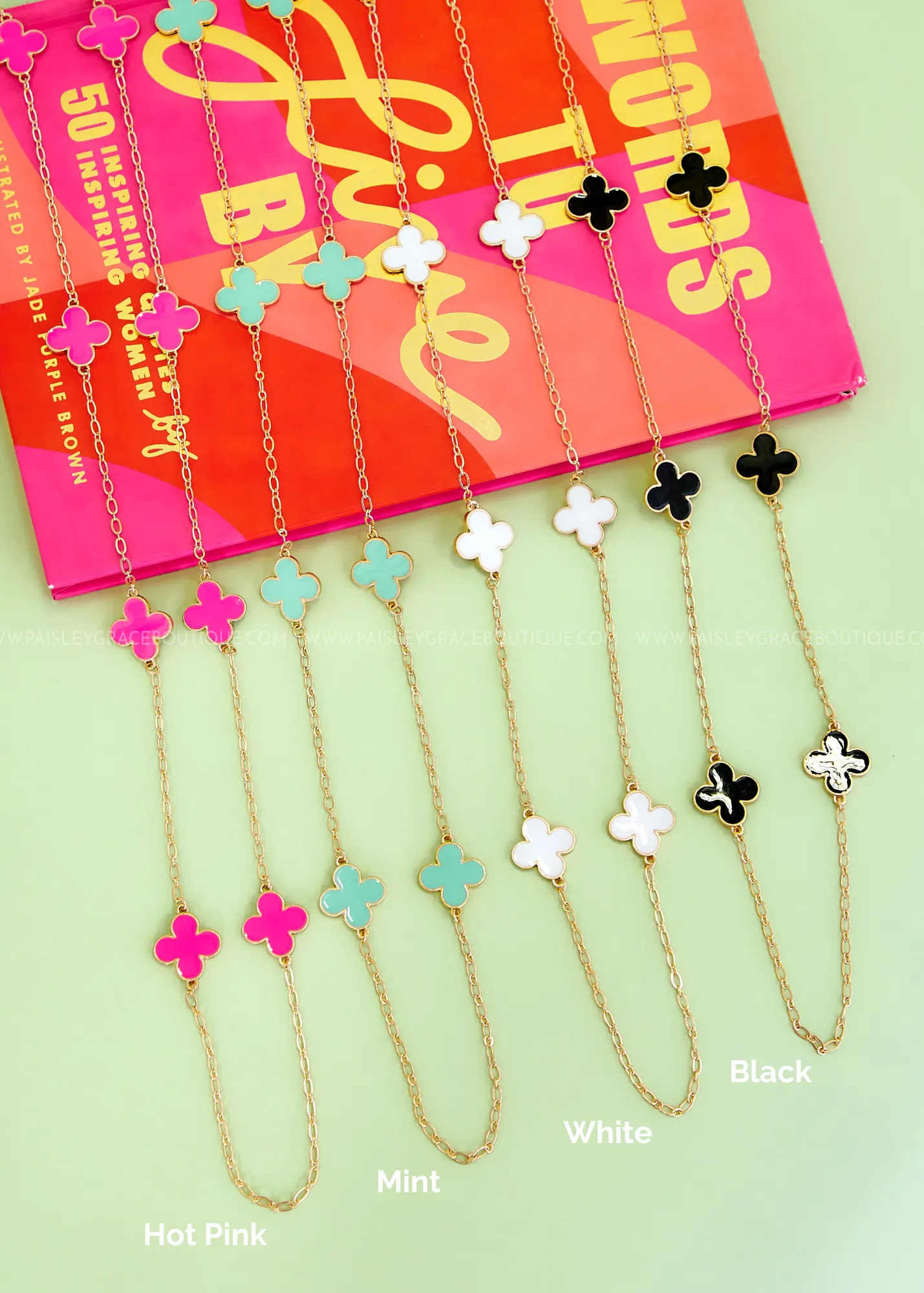 Sera Long Clover Necklace - 7 Colors