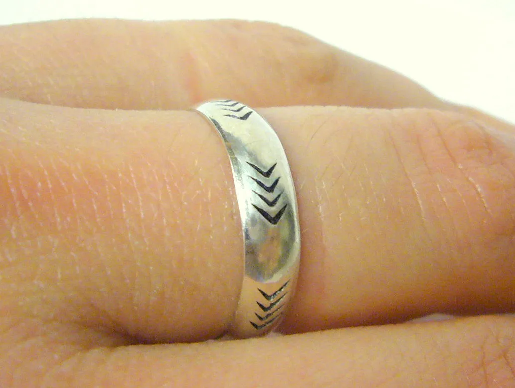 Silver chevron ring silver stack ring Sterling silver band ring sterling silver ring thumb ring Etsy jewelry