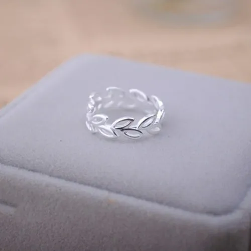 Simple Silver Color Feather Dolphin Adjustable Ring Exquisite