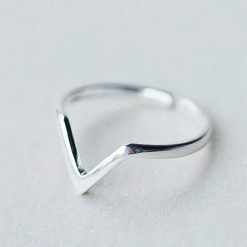 Simple Silver Color Feather Dolphin Adjustable Ring Exquisite