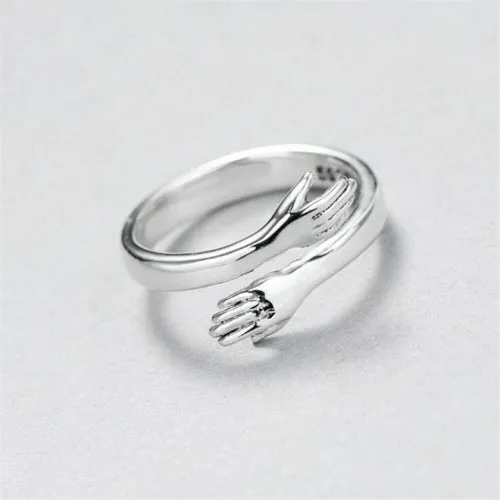 Simple Silver Color Feather Dolphin Adjustable Ring Exquisite