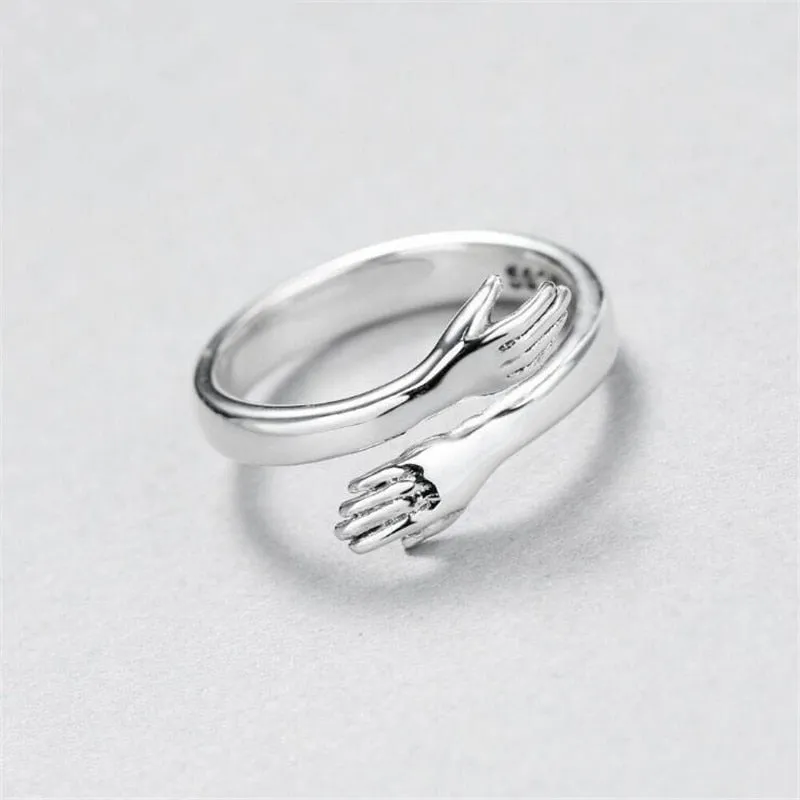 Simple Silver Color Feather Dolphin Adjustable Ring Exquisite