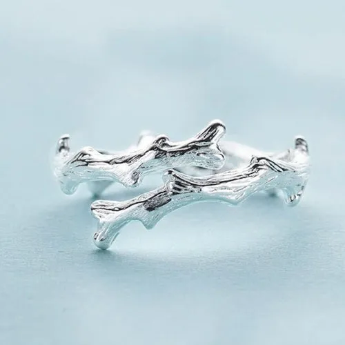 Simple Silver Color Feather Dolphin Adjustable Ring Exquisite