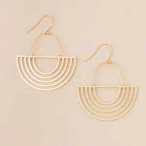 Solar Rays Gold Earrings