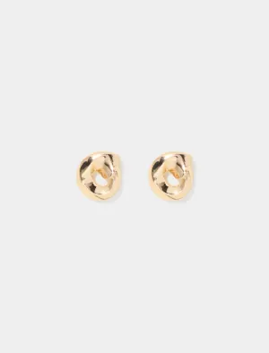 Spencer Swirl Loop Stud Earrings