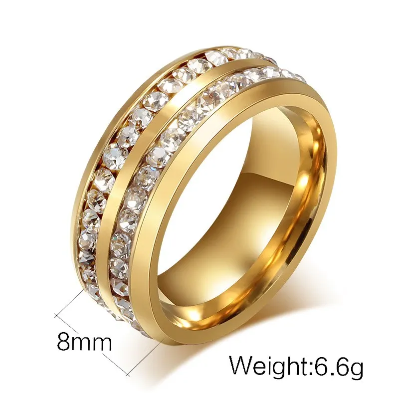 Stainless Steel Wedding Rings For Men Luxury 11.5MM Wide  Male Rings