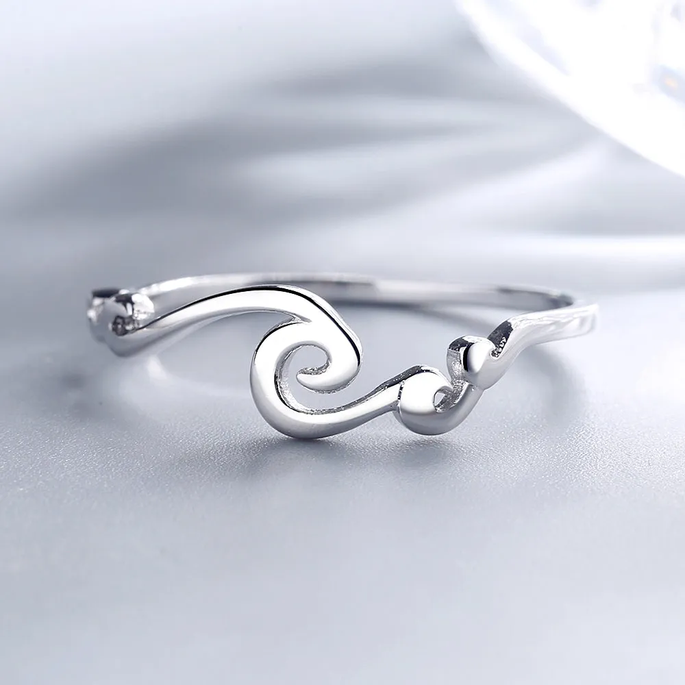 Sterling Silver Classic Wave Ring