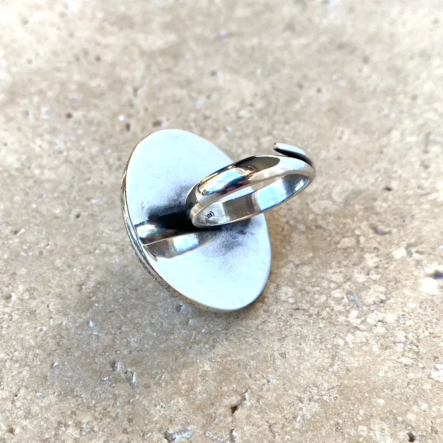 Sterling Silver Spinning Top Cone Ring