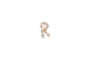 Talisman: Constellation Alphabet R Diamond Rose Gold Earrings