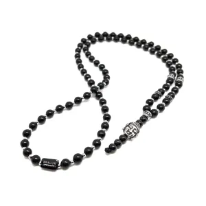 The Buddha Head Obsidian Necklace