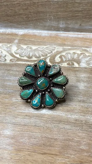 Turquoise Flower Ring