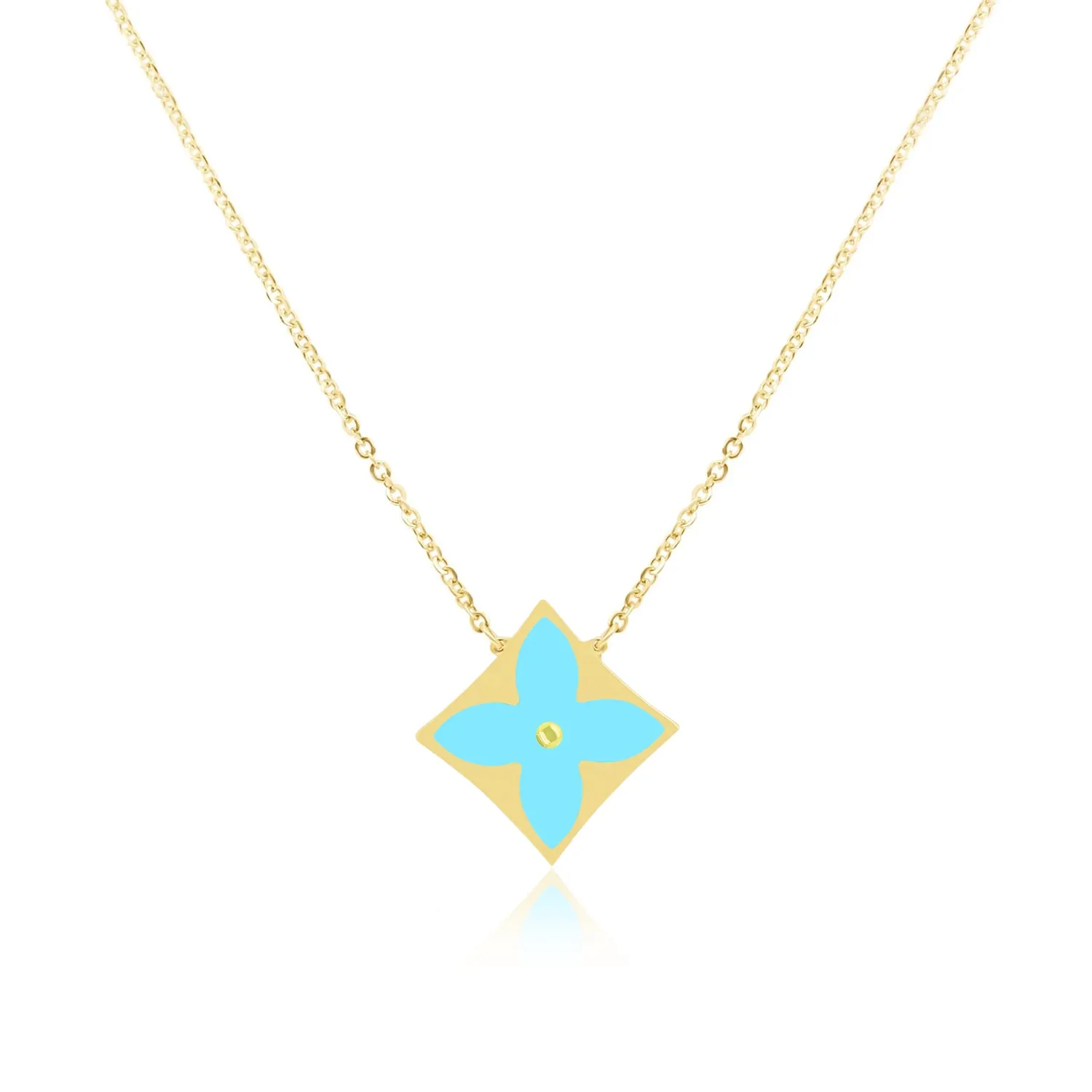 Turquoise Luxe Flower Necklace