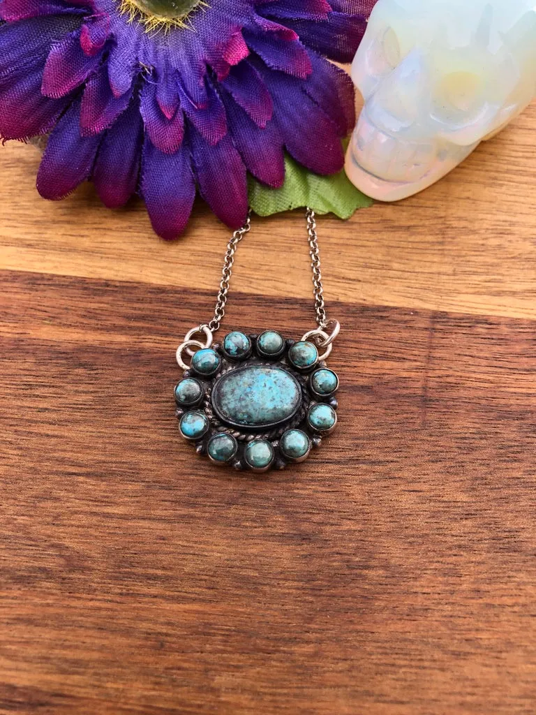 Turquoise Mini Cluster Necklace #11