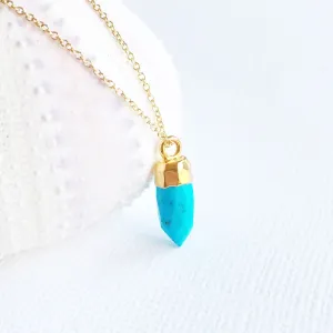 Turquoise spike necklace (N212)