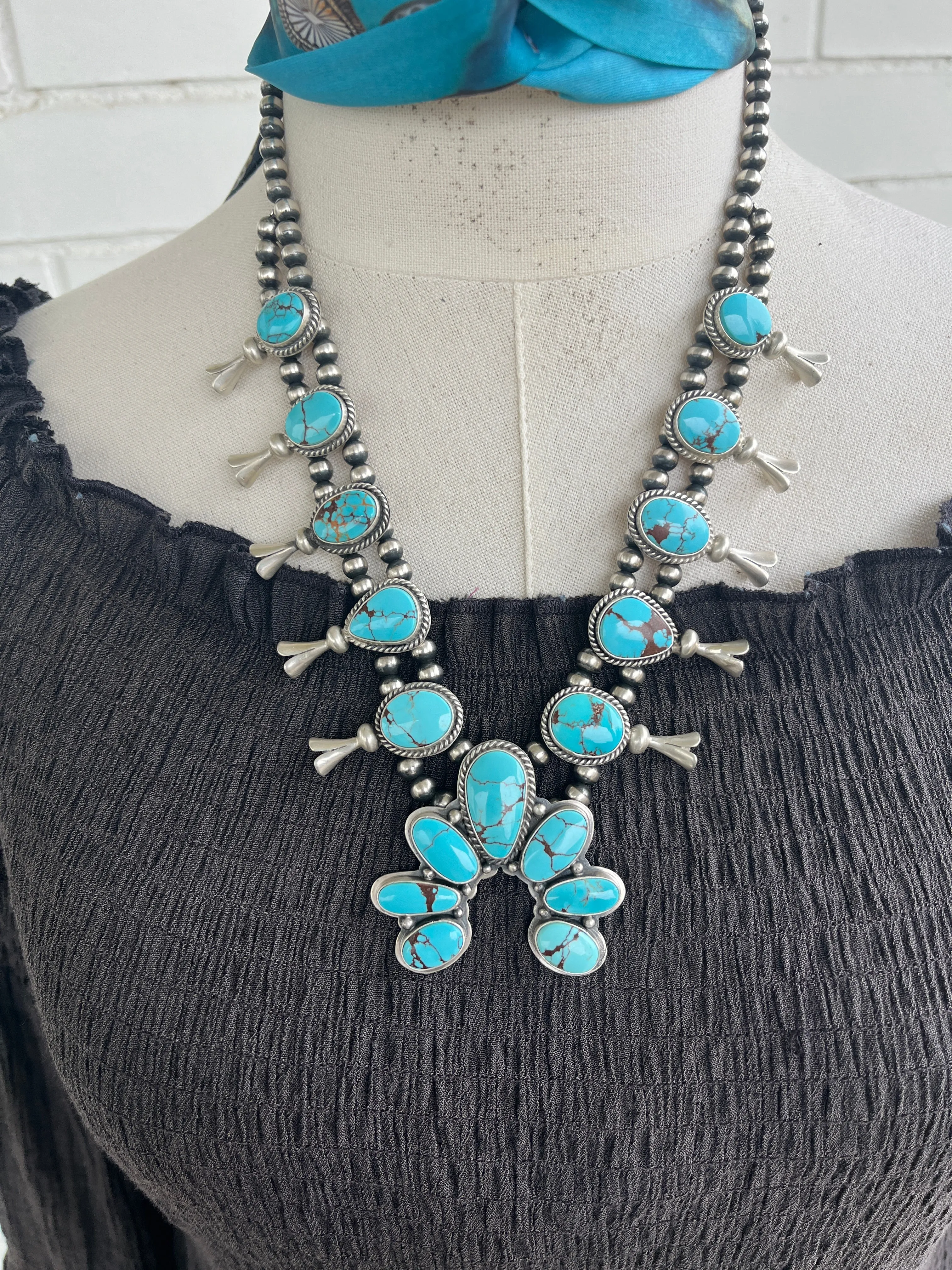 Turquoise Squash Blossom Set